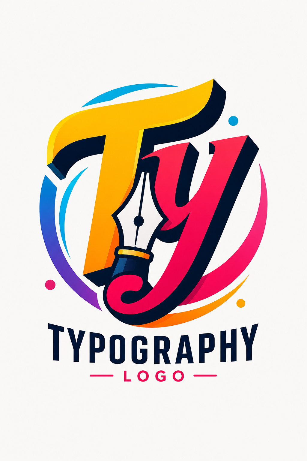 Typography Logo — vibrant style logo concept