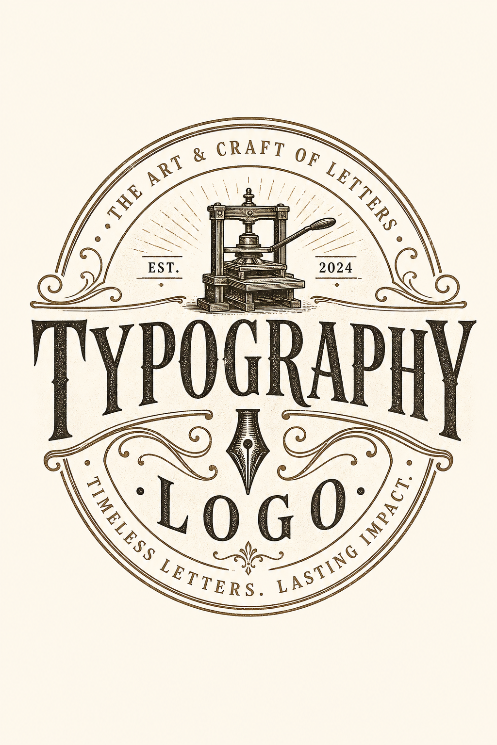 Typography Logo — vintage style logo concept