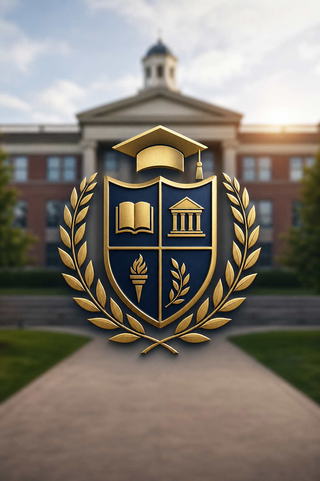 University Logo — photo-realistic style logo concept