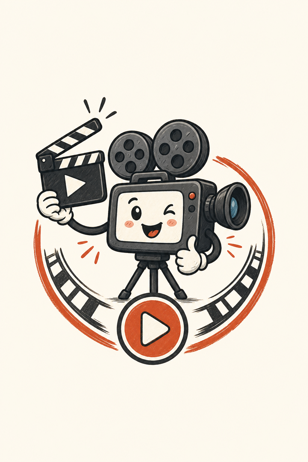 Video Logo — illustration style logo concept