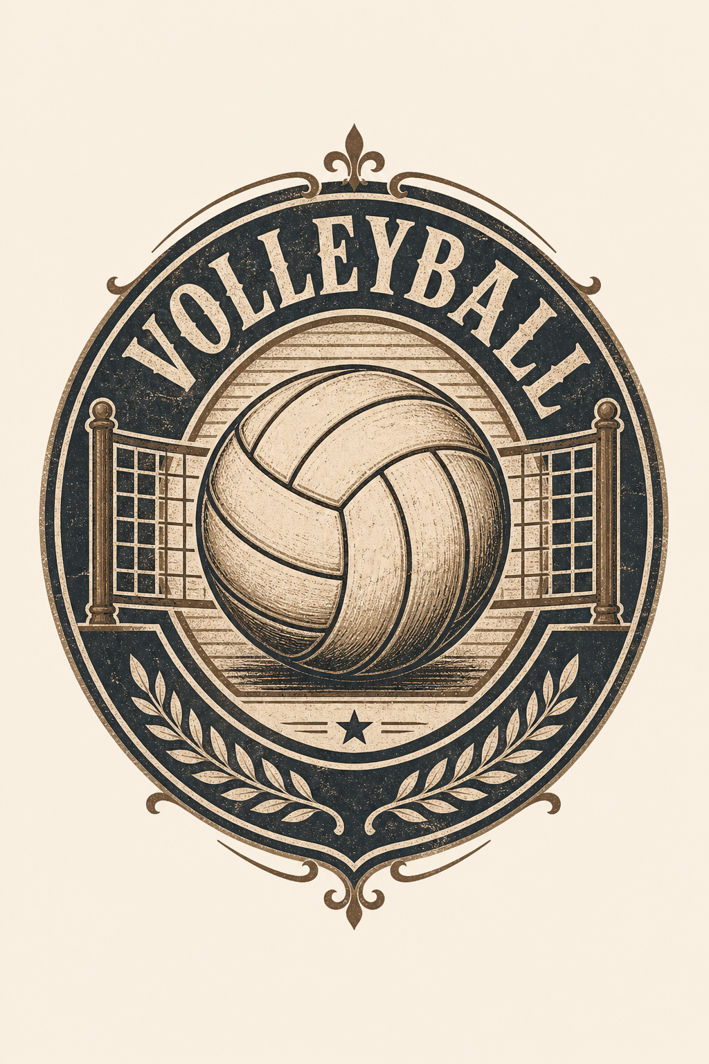 Volleyball Logo — vintage style logo concept
