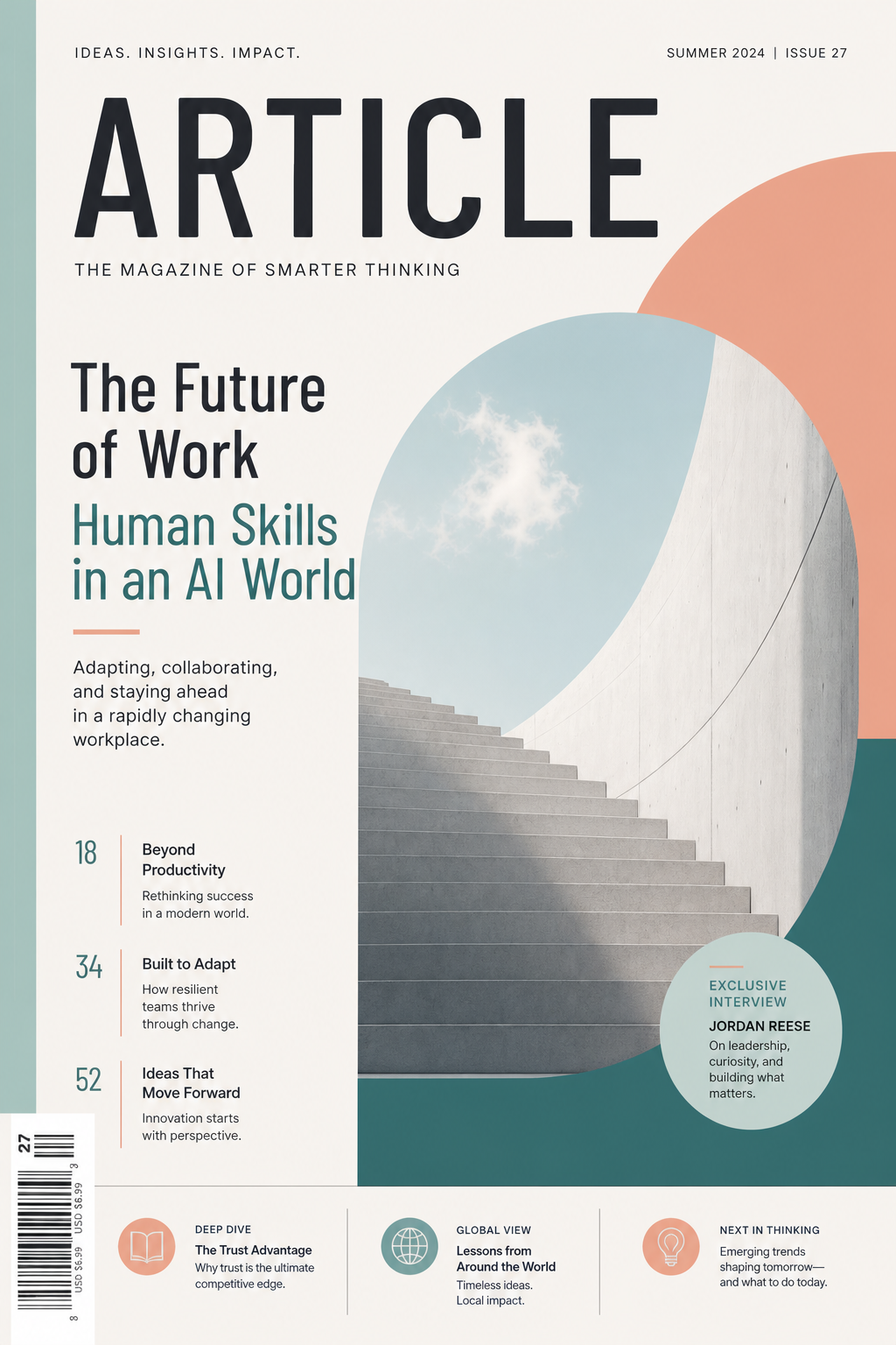 Article Magazine Cover — modern style magazine cover