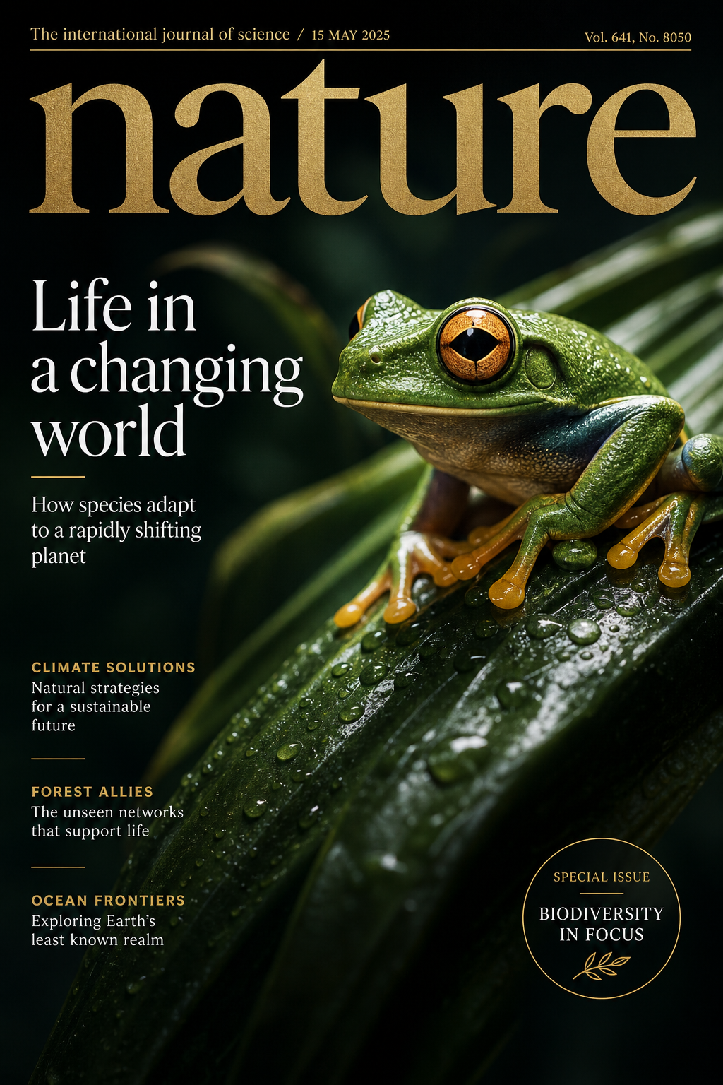 Nature Magazine Cover — elegant style magazine cover