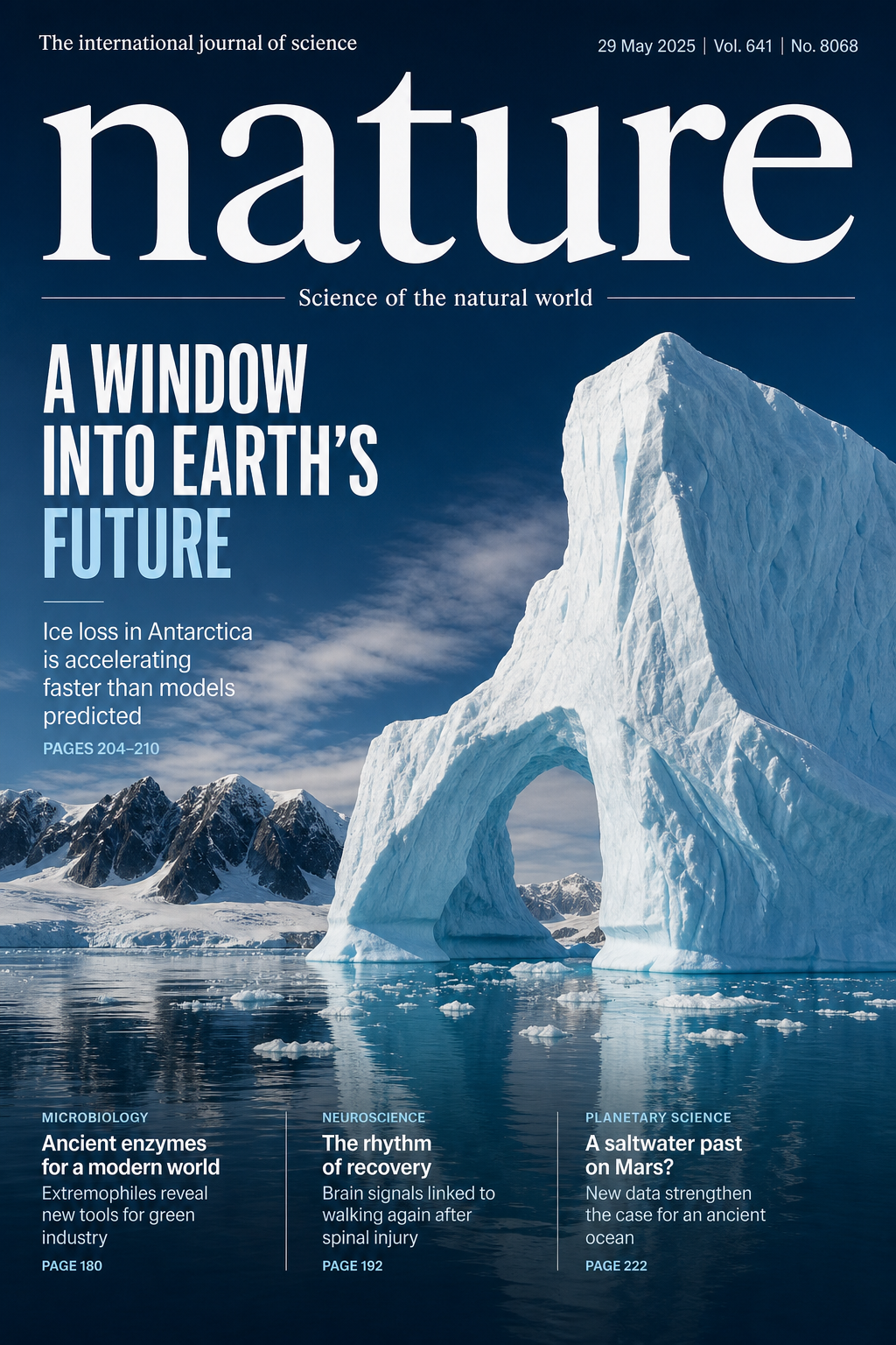 Nature Magazine Cover — corporate style magazine cover