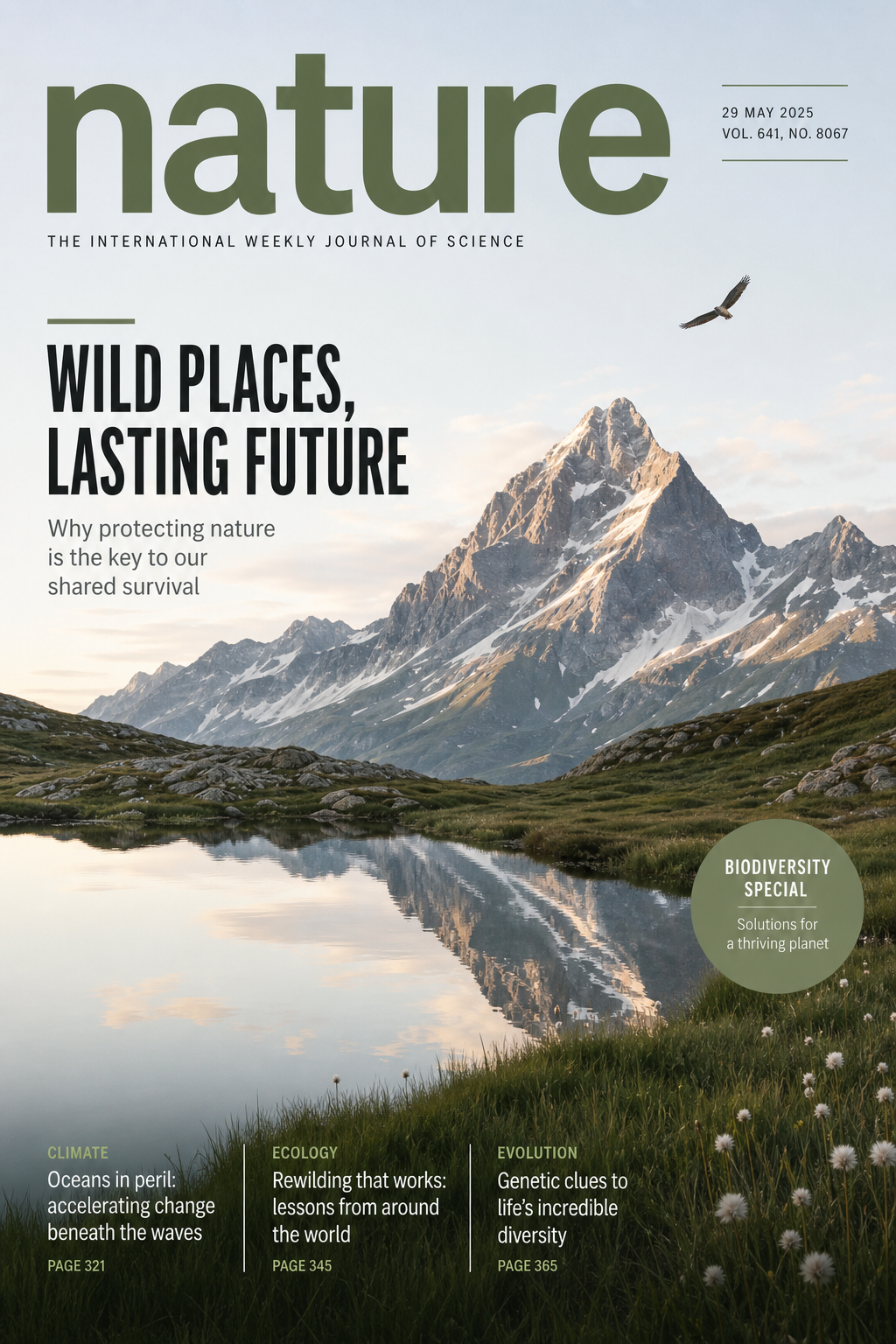 Nature Magazine Cover — modern style magazine cover