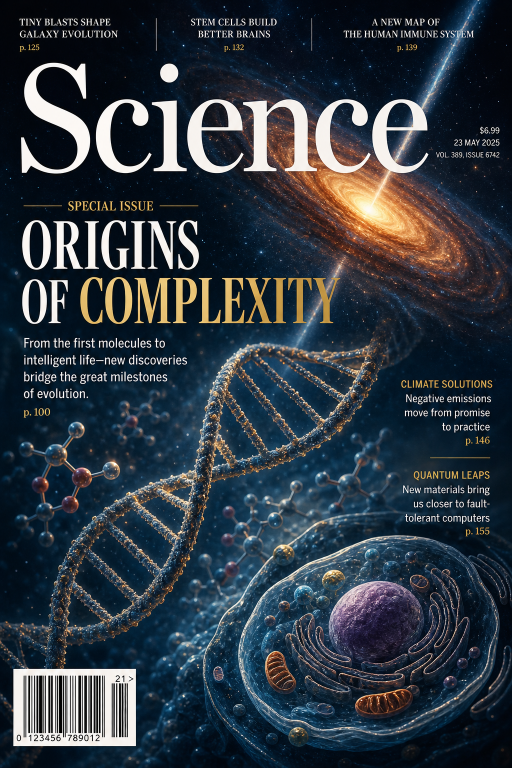 Science Magazine Cover — elegant style magazine cover