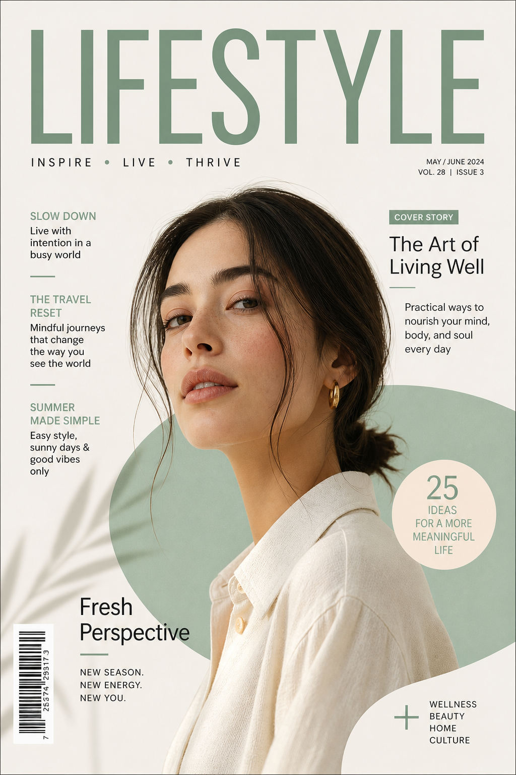 Magazine Cover — modern style magazine cover