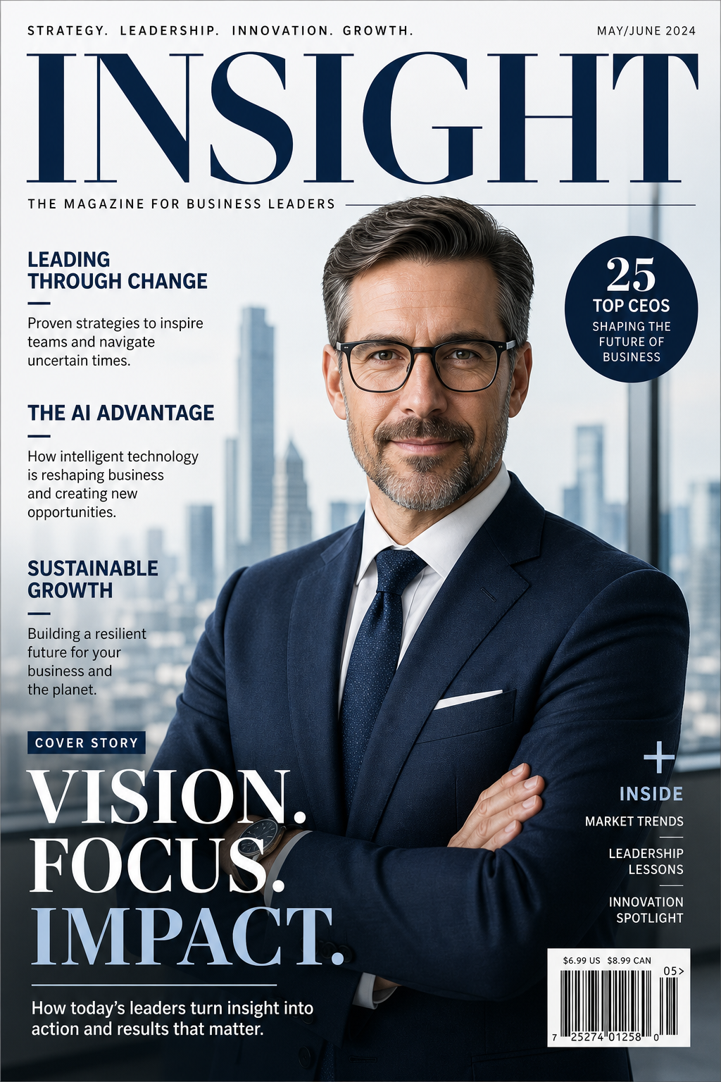 Magazine Cover — corporate style magazine cover