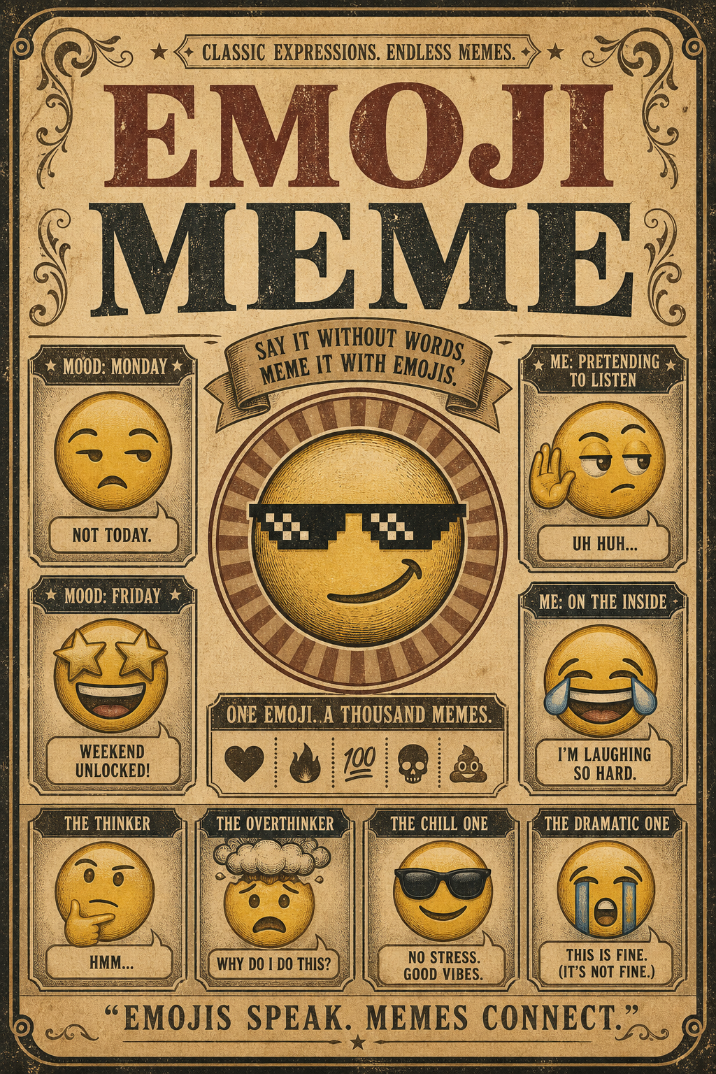 Emoji Meme — vintage style meme