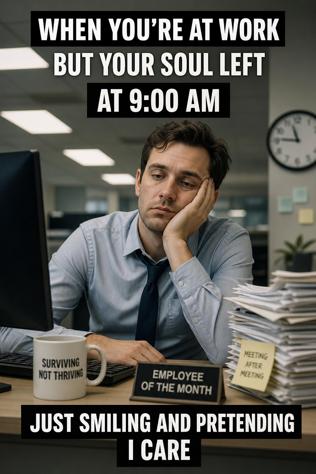 Work Meme — photo-realistic style meme
