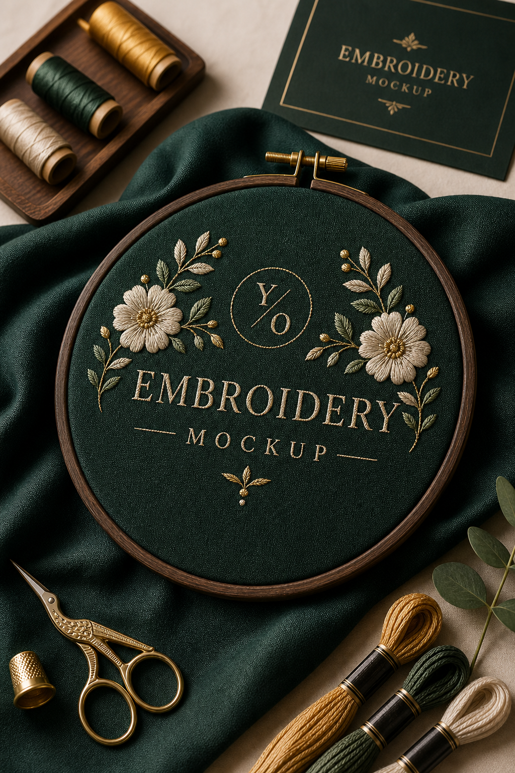 Embroidery Mockup — elegant style product mockup