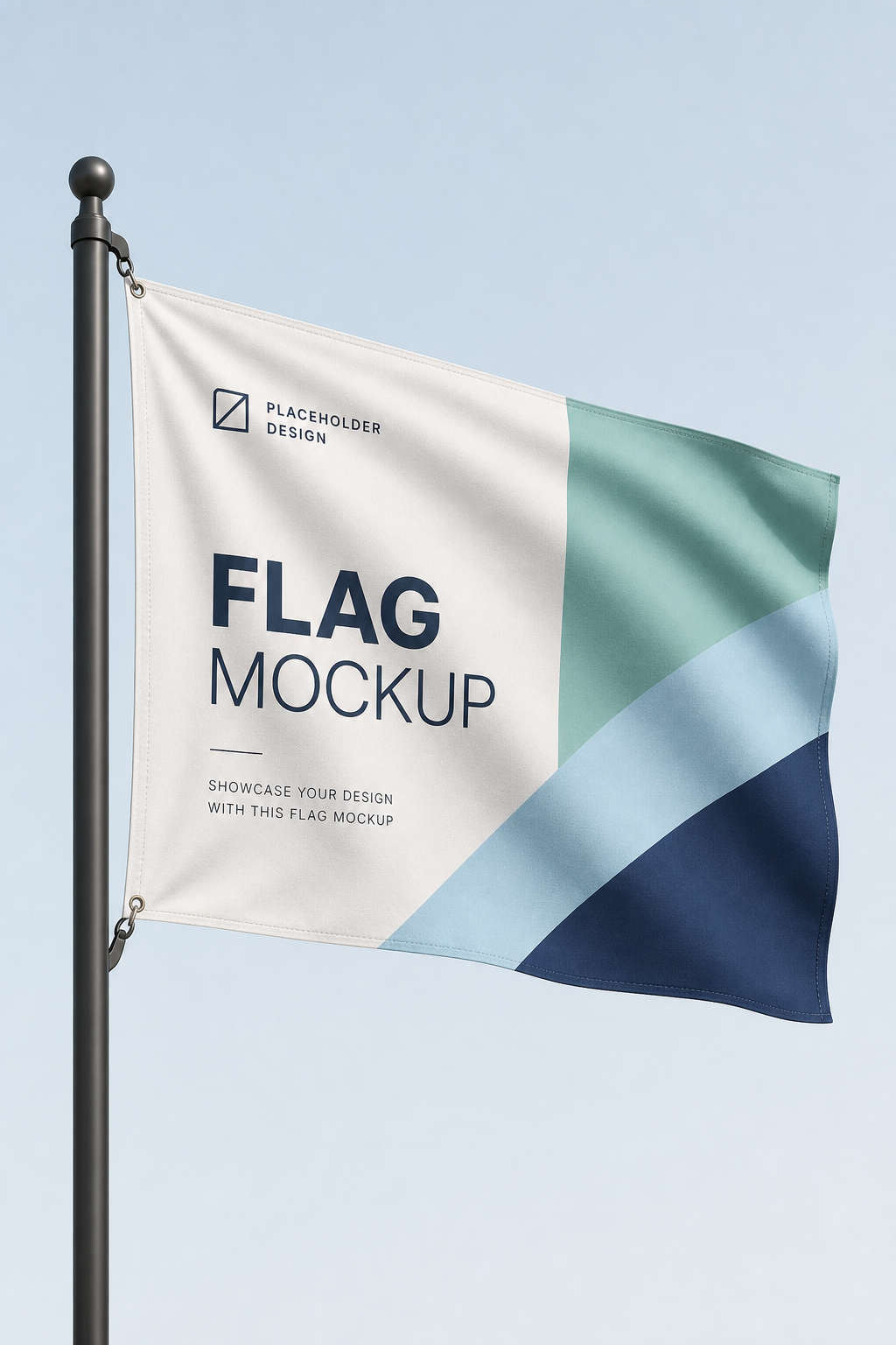 Flag Mockup — modern style product mockup