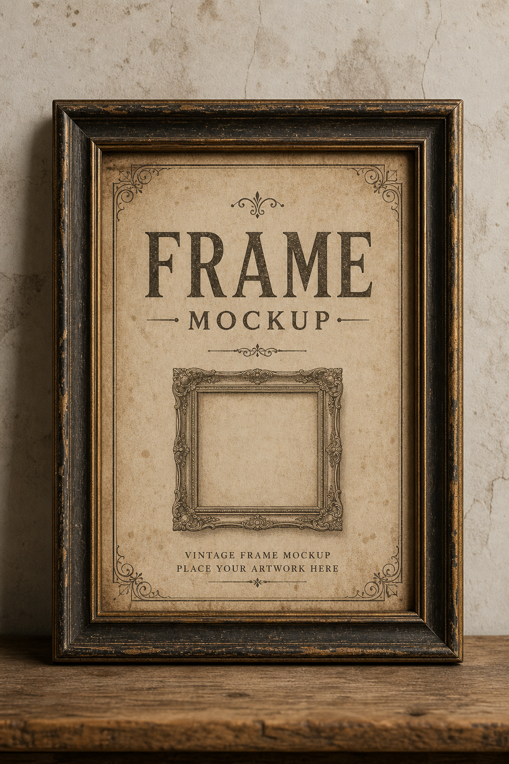 Frame Mockup — vintage style product mockup