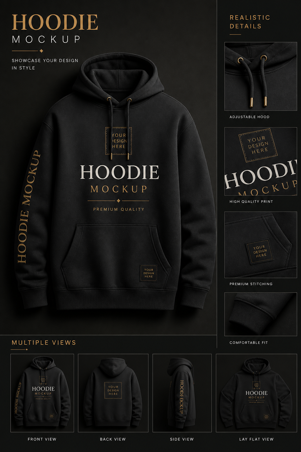 Hoodie Mockup — elegant style product mockup